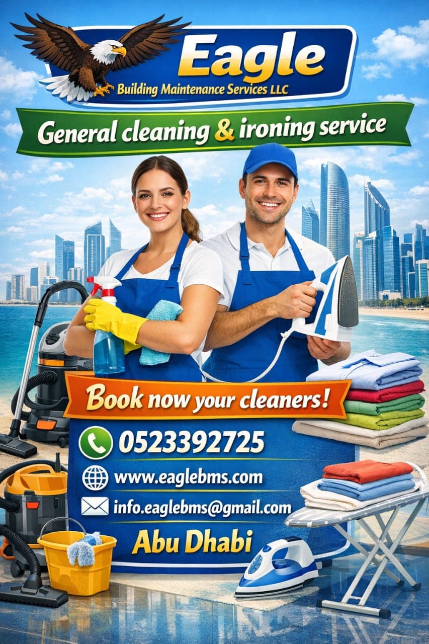 Schedule cleaning and maintenance services in Abu Dhabi